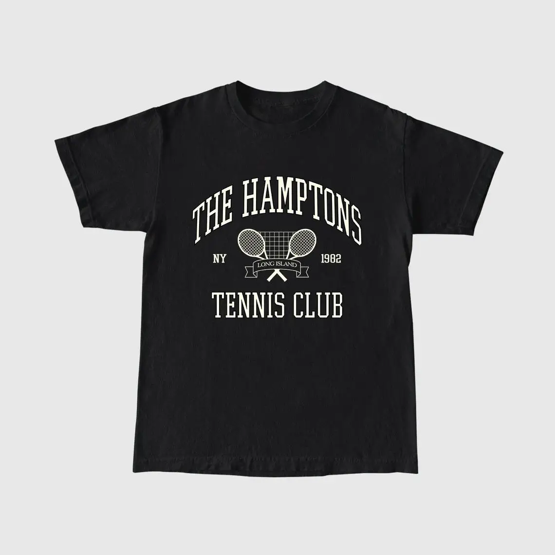 The Hamptons Tennis Club American Retro Style Unisex T shirts Short Sleeve Loose Cotton Summer Outfit Tumblr Sport Rich Tees