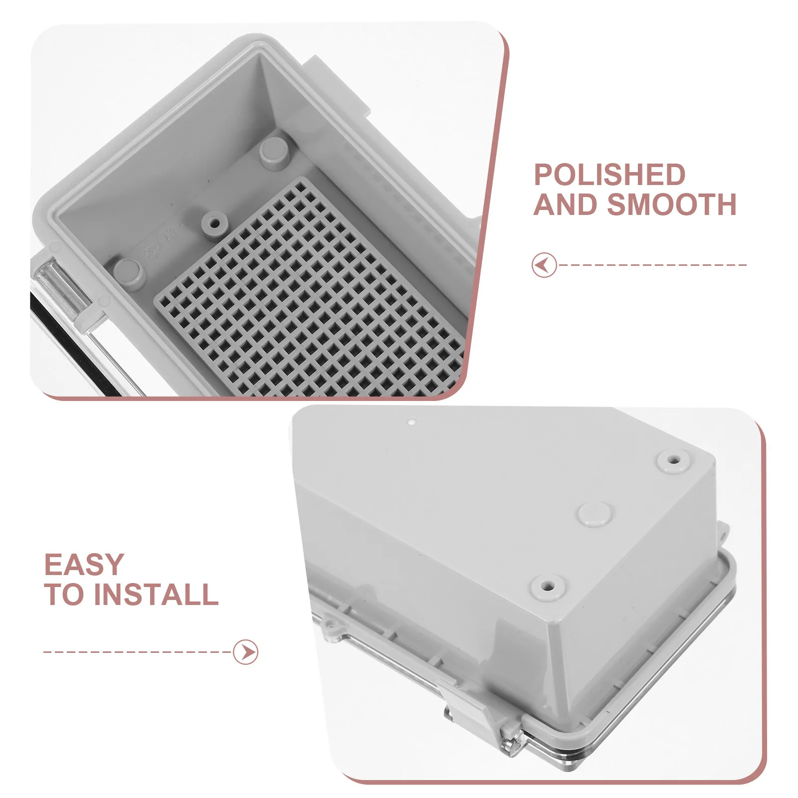 Waterproof Junction Box Outdoor 19.9x9.9cm Plastic Electrical Enclosure Flip Cover Cable Connector Garden Industrial