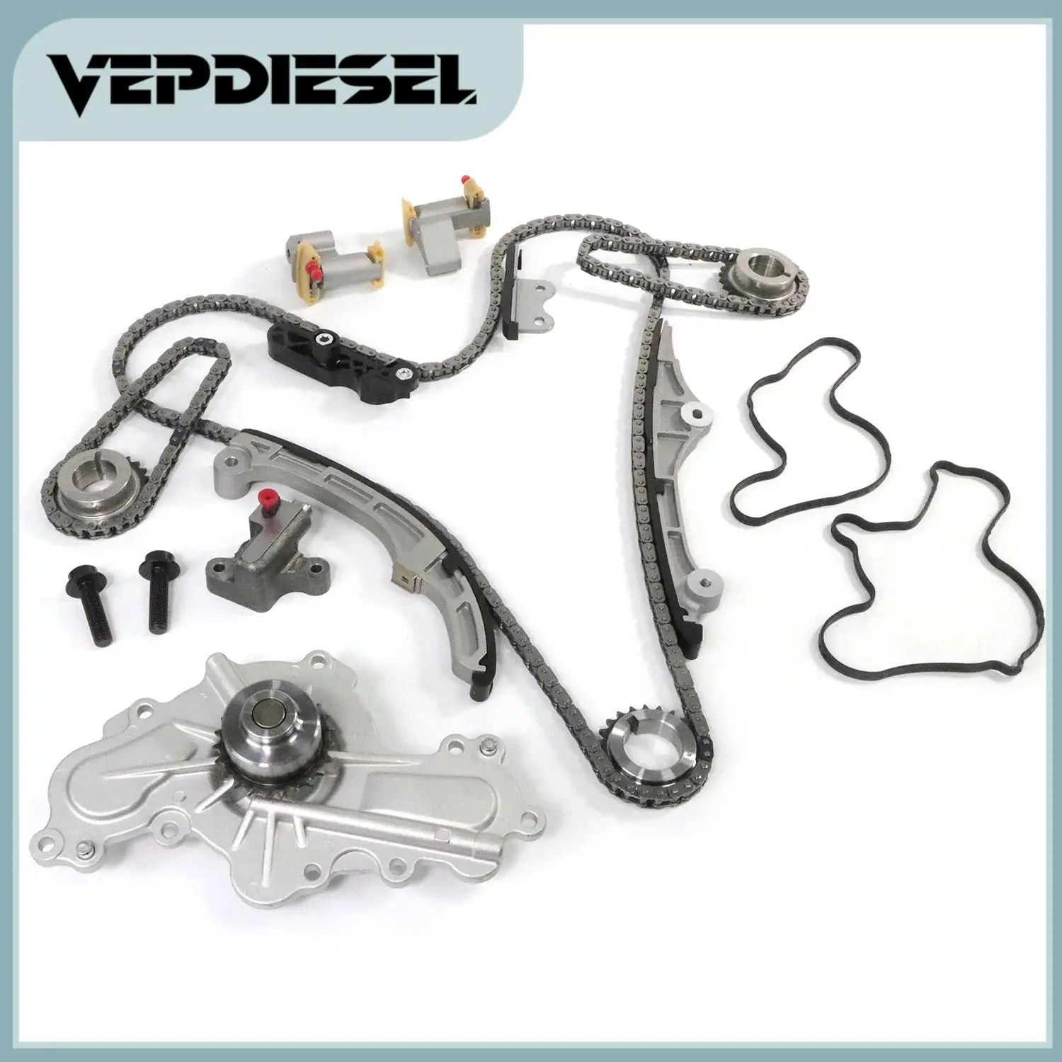 

Timing Chain Kit & Water Pump for 07-2010 Ford Edge Fusion Taurus Lincoln MKT MKX Mazda CX-9 3.5 3.7L OE#AT4Z-6306-A 7T4Z-6256-A