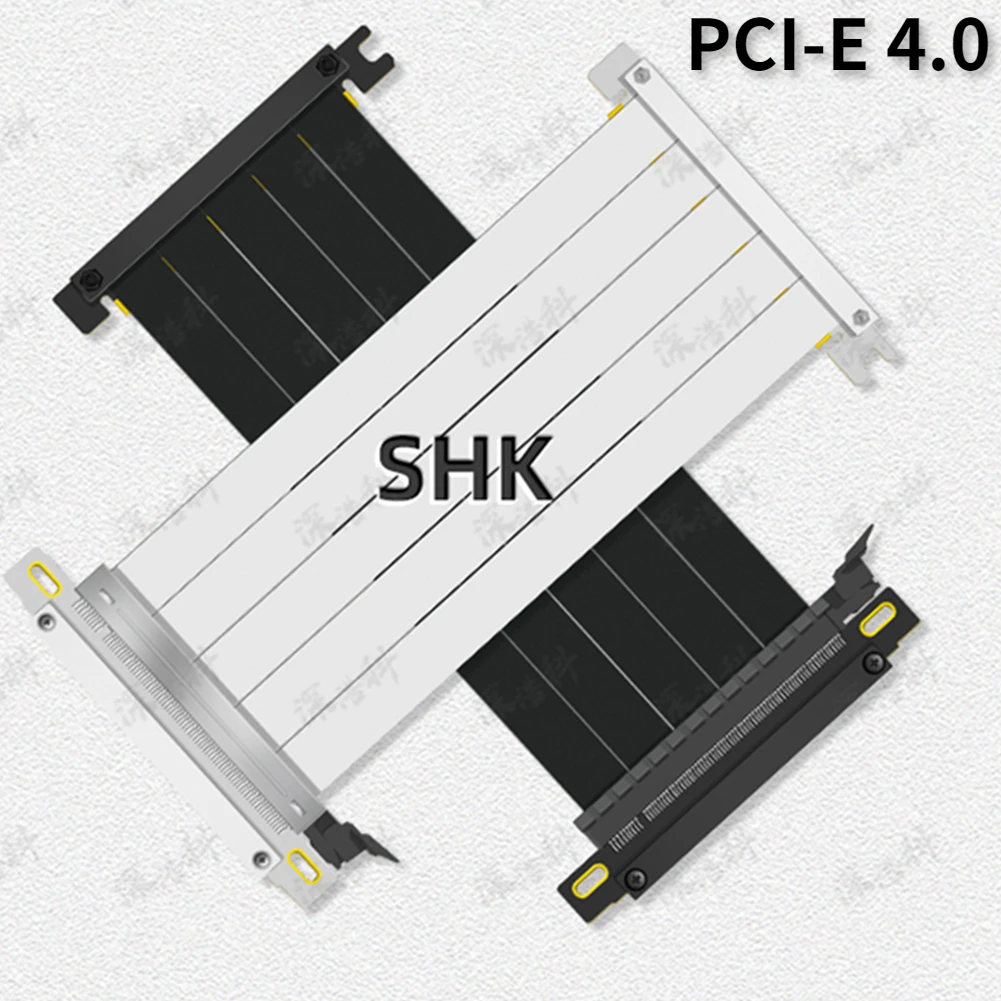 White Black Riser PCIE X16 4.0 Cable [RTX3090 RX6900XT Tested] High Speed Gaming PCI-Express Gen 4.0 GPU for ITX A4 K39 PC Case