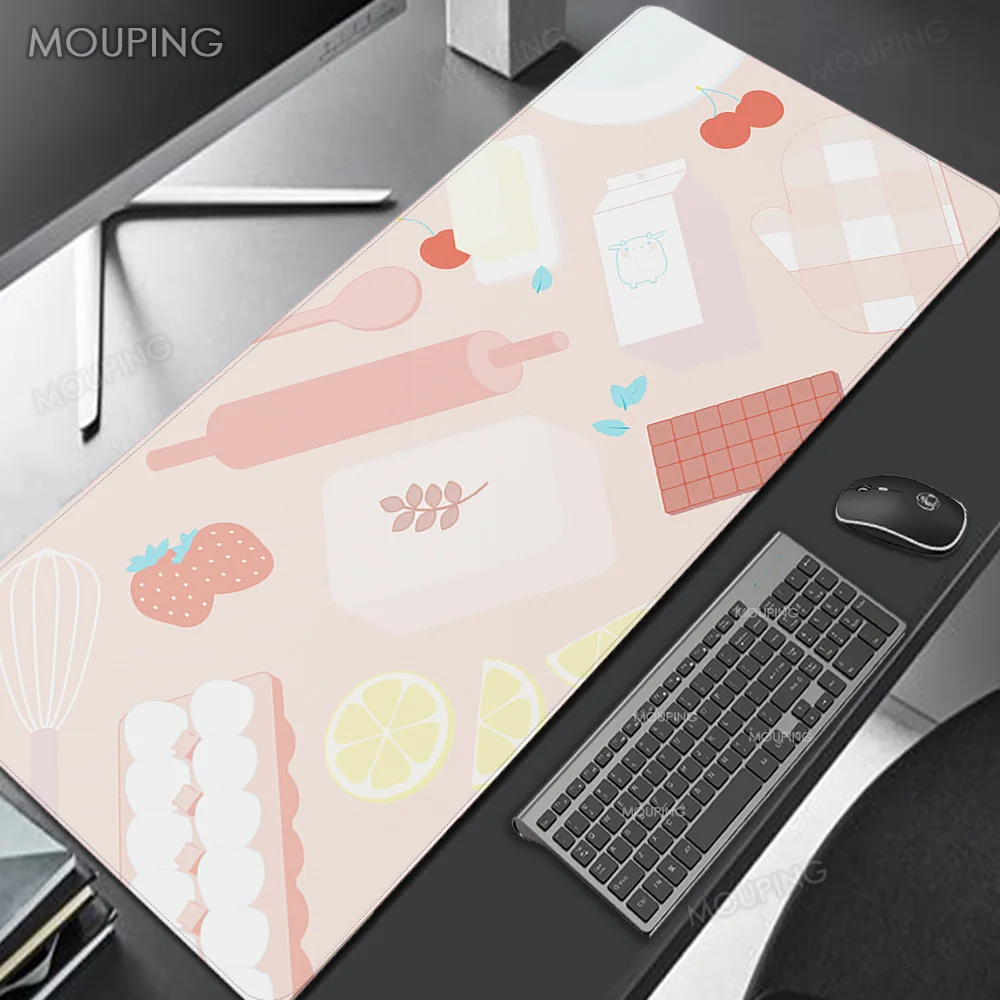 

Простой стильный коврик для мыши, розовый настольный коврик, коврик для мыши с рисунком мороженого, подходит для красивого подарка для парня и подруги