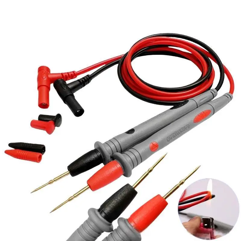 Digital Multimeter Probe Soft-silicone-wire Needle-tip Universal Test Leads For LED Tester 20A