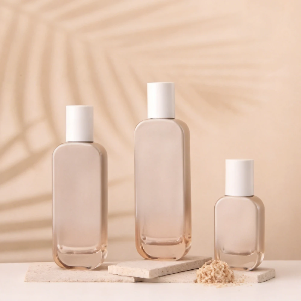 6 Stück Glas-Lotionflaschen, nachfüllbare Lotion-Creme-Flaschen, Kosmetikflaschen in Reisegröße für Flüssigkeiten ‌ Nachfüllbarer Kosmetikbehälter – Detail 3
