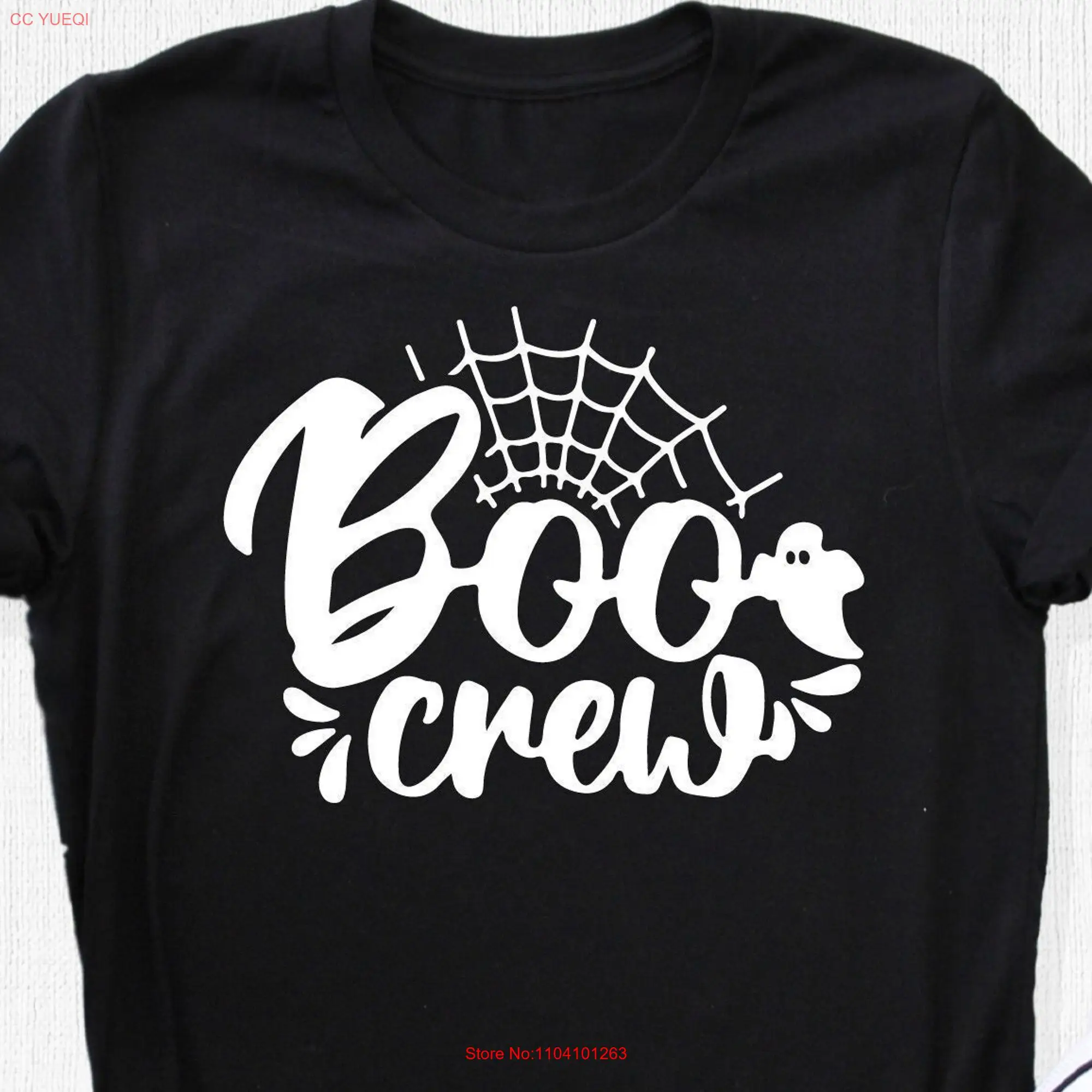 The Boo Crew T Shirt Halloween GhosT Costume Party Funny long or short sleeves