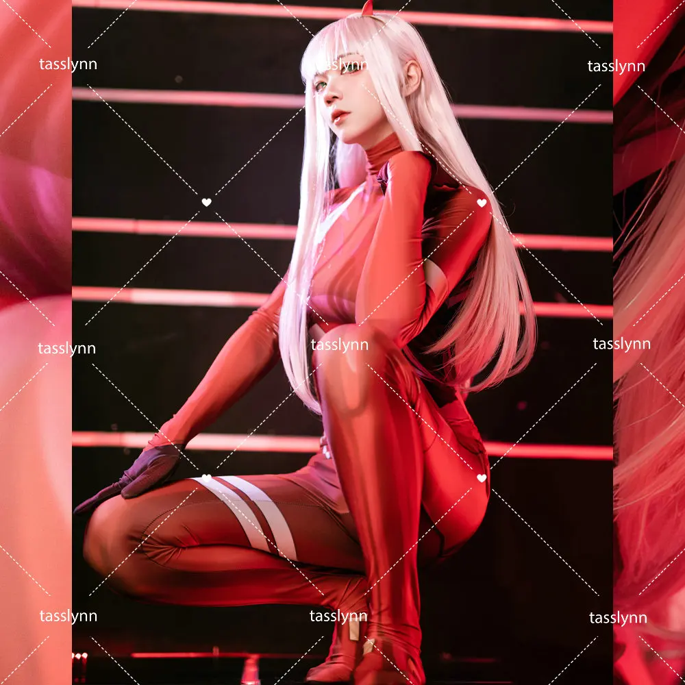 Lieveling In Het Franxx Kostuum Nul Twee Cosplay Halloween Kostuums Voor Vrouwen Sexy Zentai Spandex 02 Bodysuit