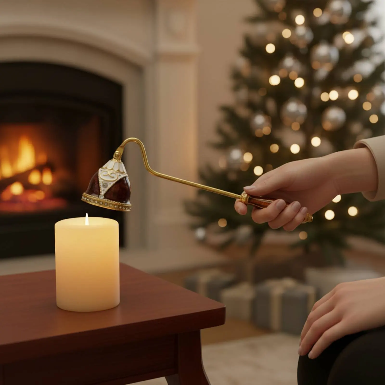 Dome Candle Candle Quencher Safely Extinguishes Fire Decorative Enamel Candle Extinguishing Tool Decorative Wick Candle Quencher