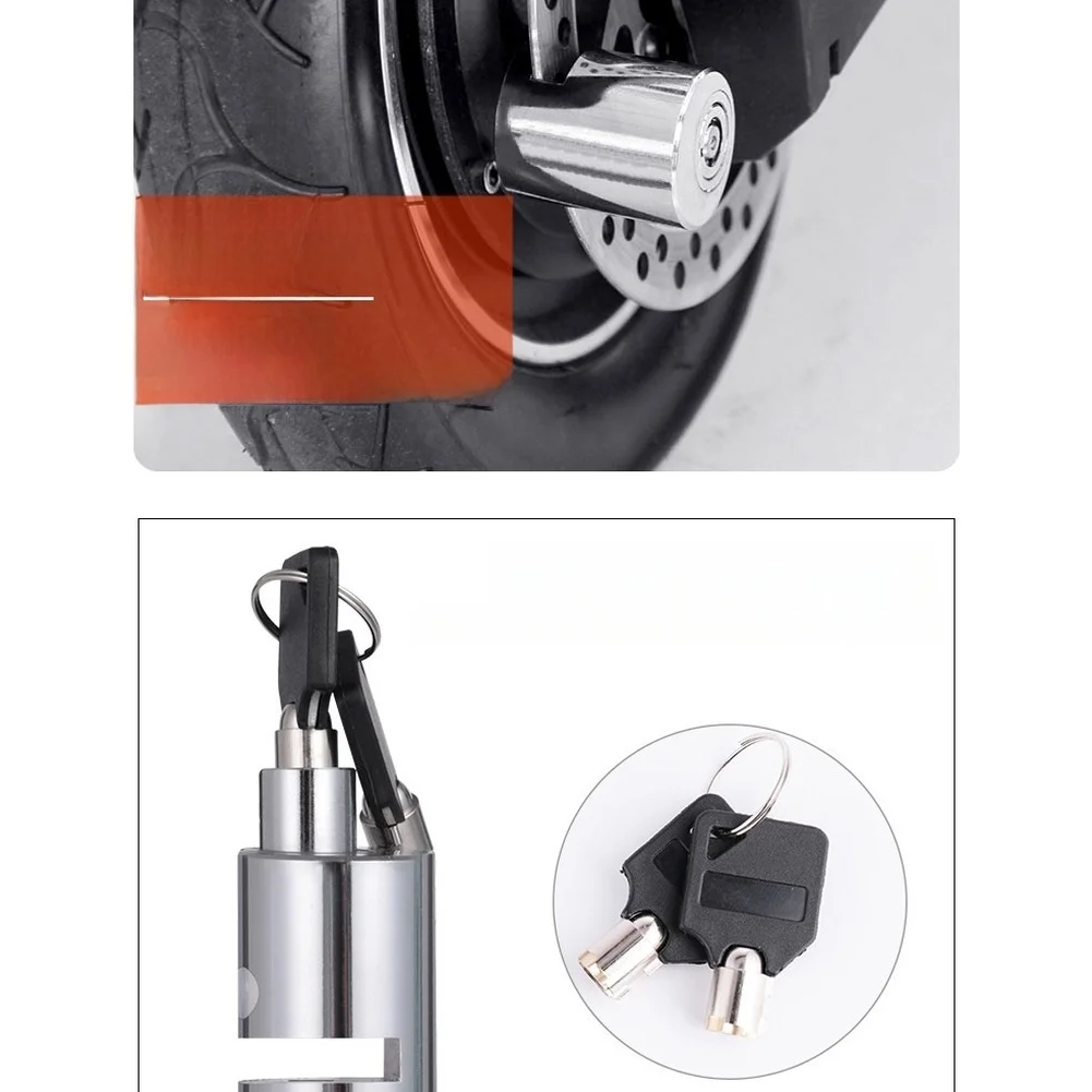 Alloy Steel For Motorcycle Disc Brake Lock for Electric Bike Bicycle Security Anti Theft Protection Keyless Operation
