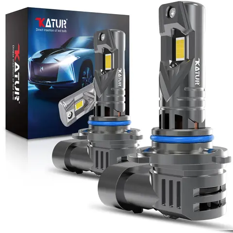 Katur 2pcs 9012 Bulb HIR2 Led Car Headlight Canbus No Error High Power 6000K White Light Diode Lamp For Toyota Corolla 2019~2023