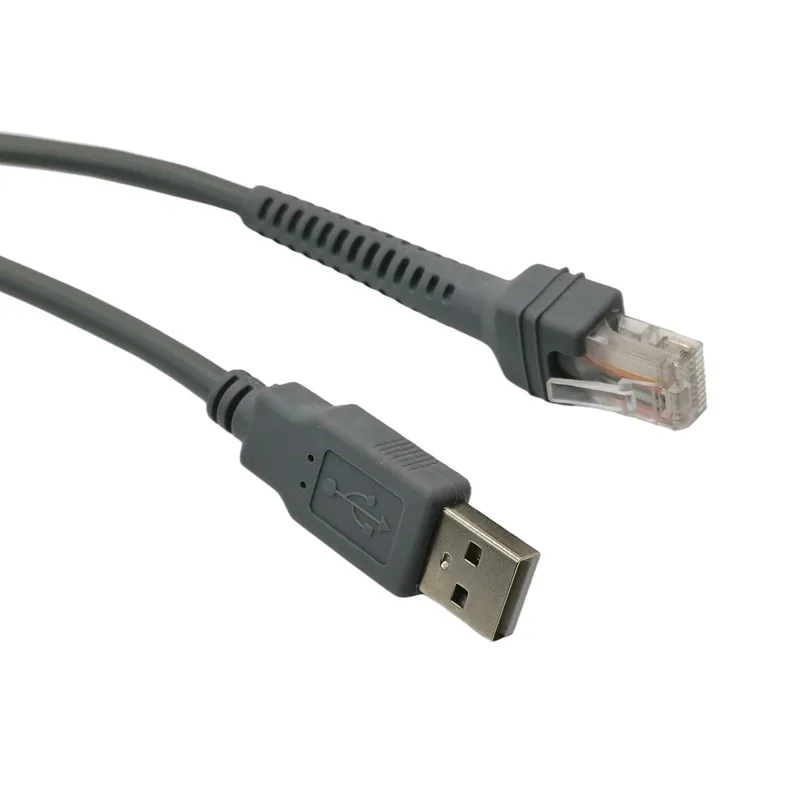 New 2M USB to RJ45 Scanner Cable For Symbol LS2208 LS1203 LS4208 DS6708 Bar code Scanner Symbol Part Cable