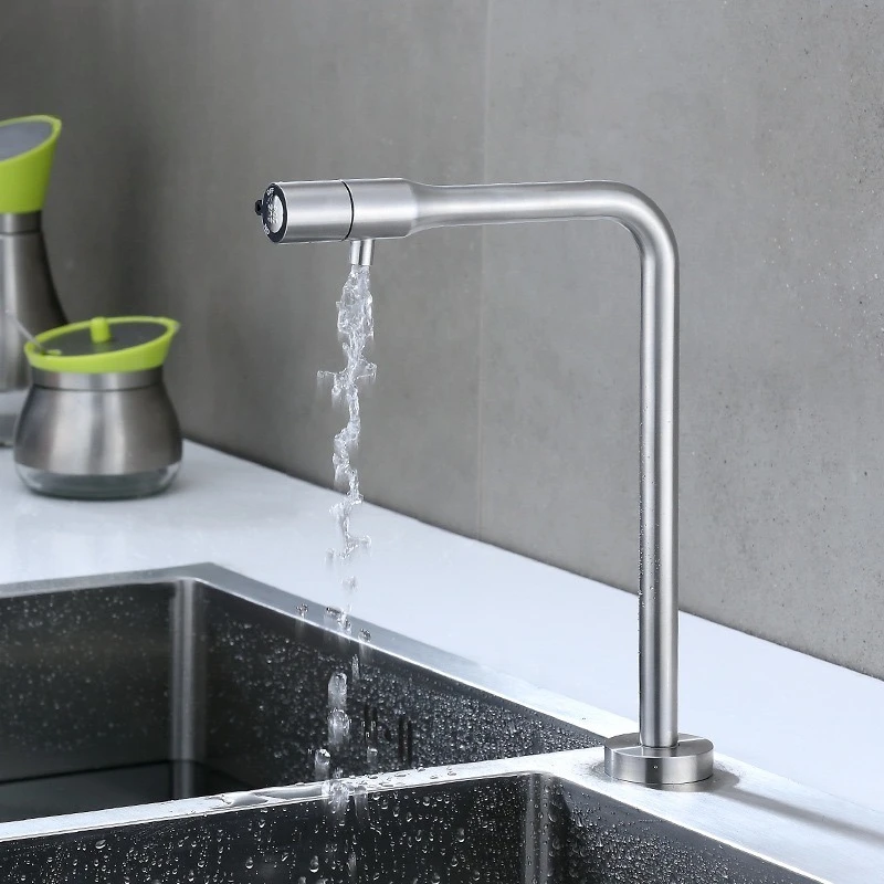 

304 Stainless Steel Kitchen Single Cold Water Purifier Faucet Household 1/4" Straight Drink Tap Water Reverse Osmosis Purifier