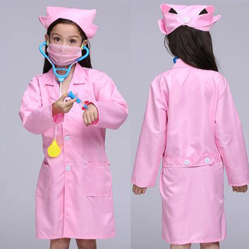 Vêtements de cosplay pour enfants, uniformes de médecin et d'infirmière, olympiques d'Halloween pour tout-petits, vêtements de fête pour garçons et filles