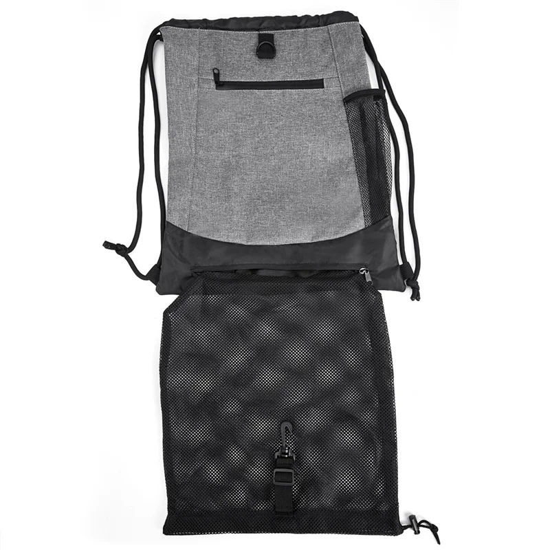 

ATSQ-Outdoor Sports Mesh Bag Portable Drawstring Basketball Backpack Football Soccer Volleyball Ball Storage Bags