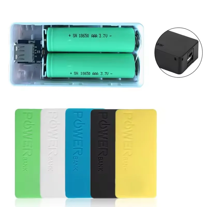 5600mAh 2X 18650 USB Power Bank Battery Charger Case DIY Box For iPhone For Smart Phone MP3 Electronic Mobile Charging