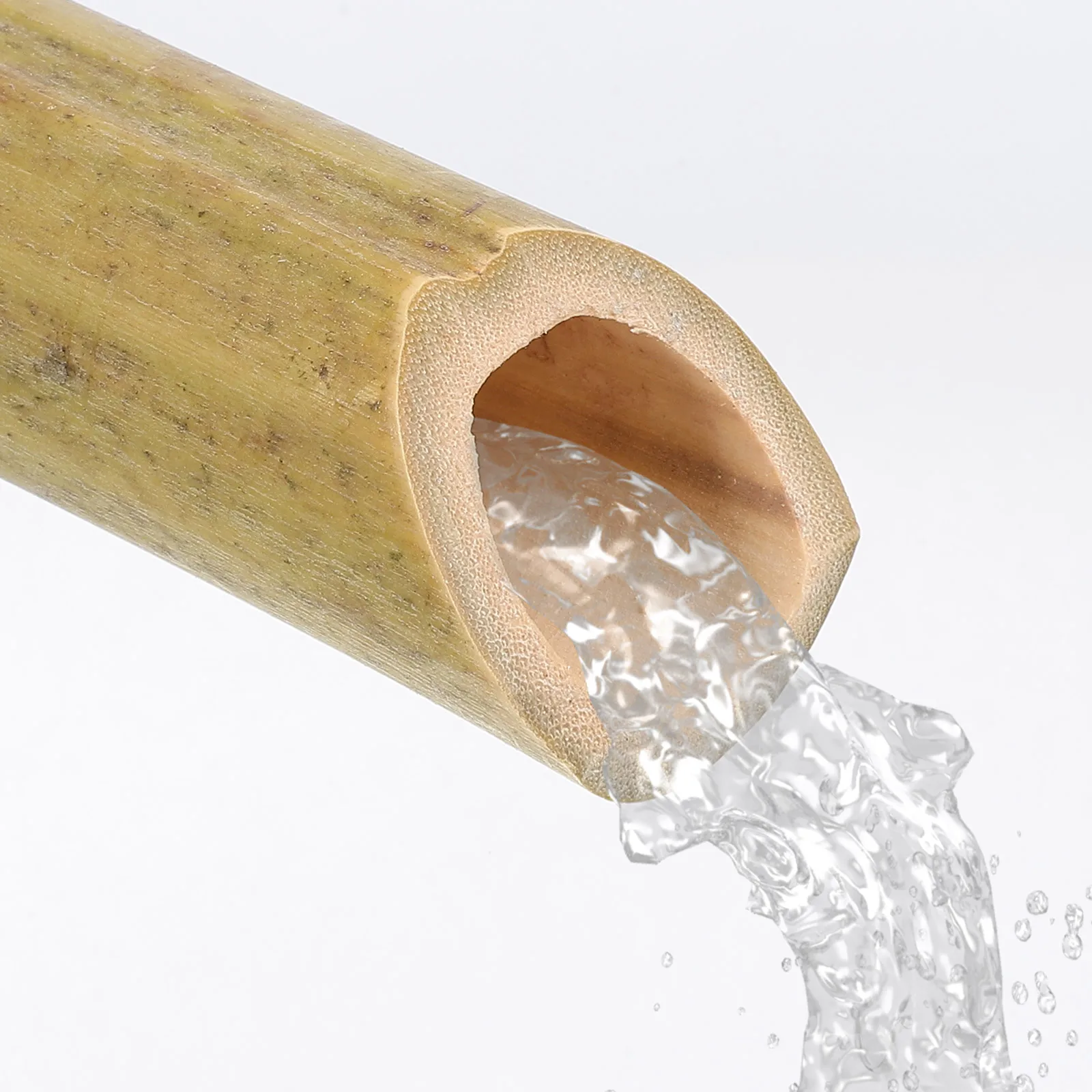

Bamboo Tube Decoration Ornaments Decors Decorative Fountain Spout Decorate Green