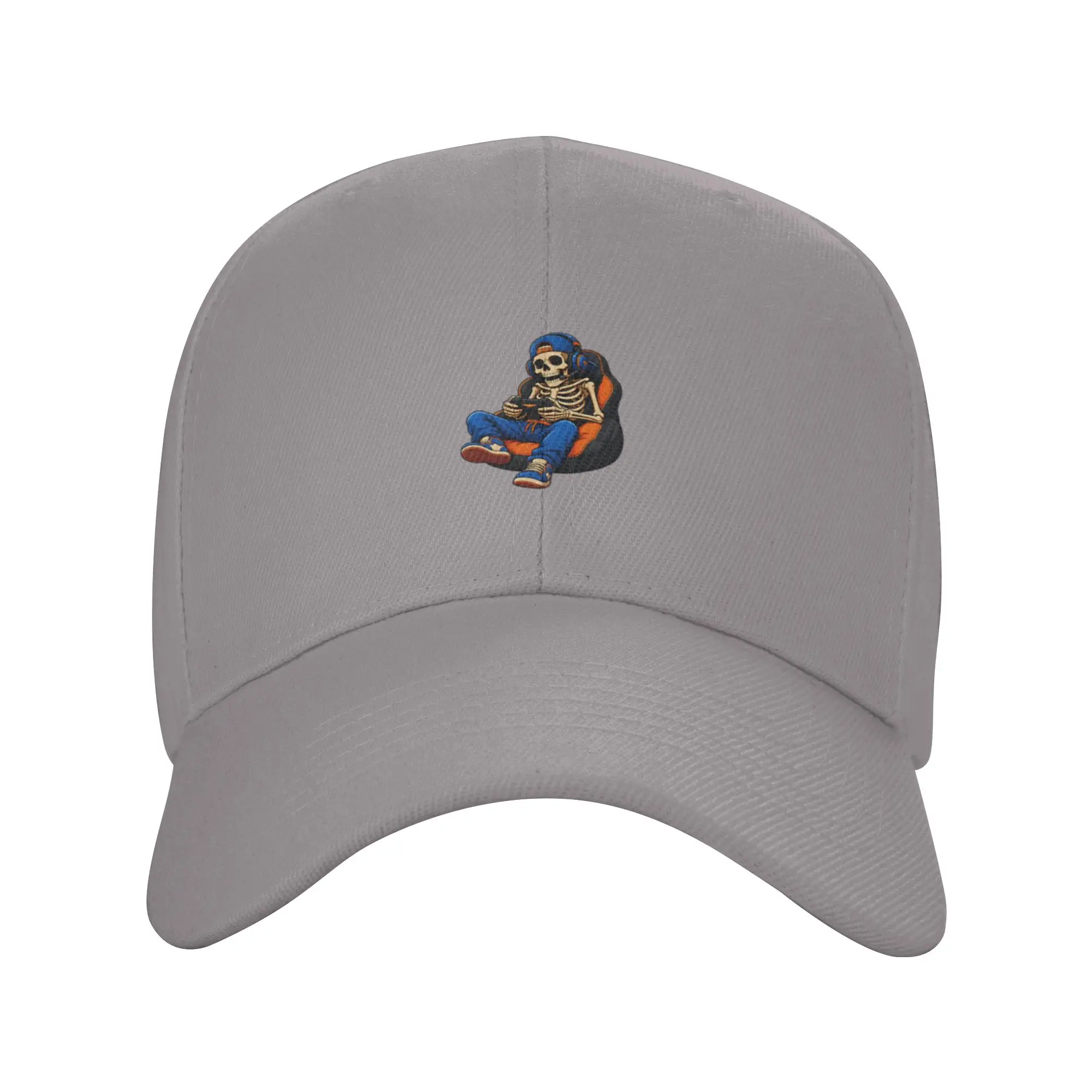 Hot Sale Skeleton Gamer Playing Video Games Baseball Cap  Autumn Women's Cap 2021  Off-Road Travel Women's Cap 2021