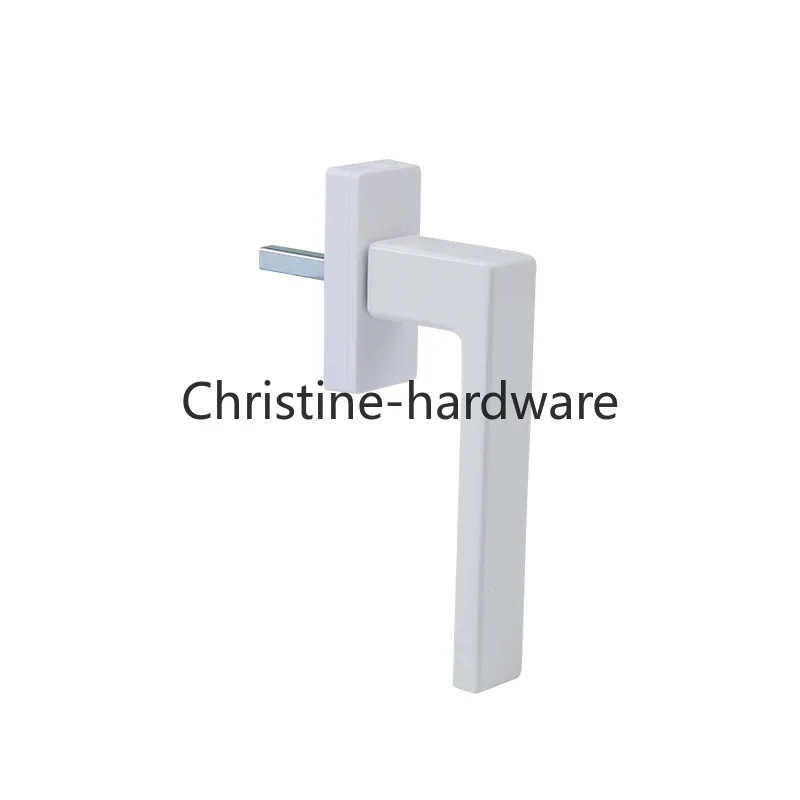S01-Y19 2PCS White Thick Aluminum Alloy Door Handle Inner and Outer Casement  Window Door Handle