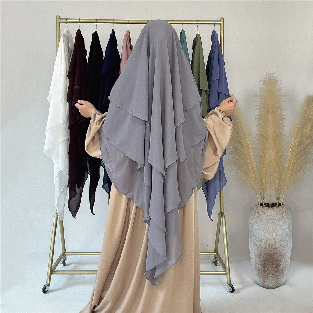 

Eid Prayer Garment Hijab Long Khimar Ramadan Muslim Long Headscarf Women One Piece Caftan Jubha Islamic Hijabs Musulman Dejellab