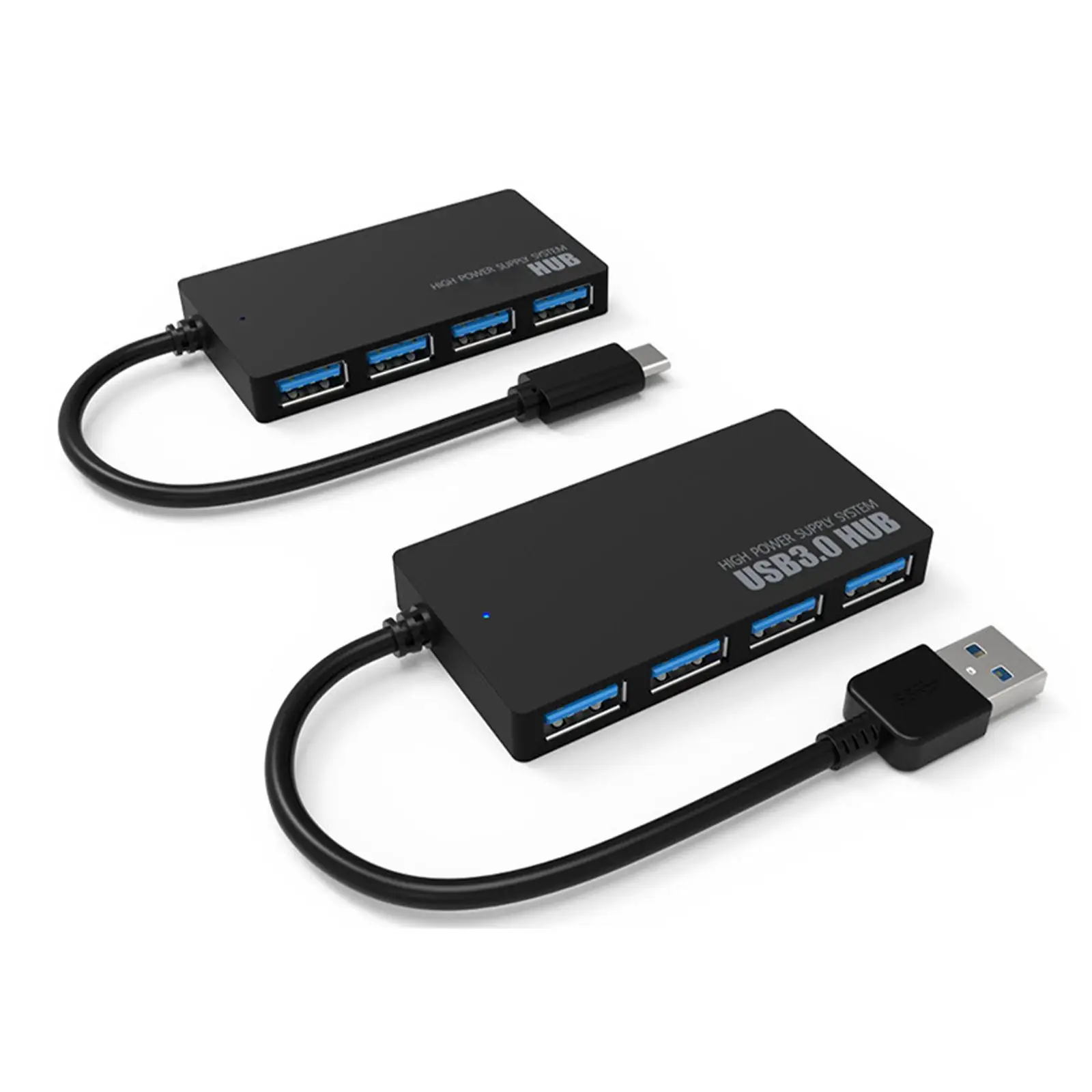 Adaptador USB 3.0 Hub de Alta Velocidade, 4 Portas, Ultra Fino, Estação de Docking, Acessórios, W5G5