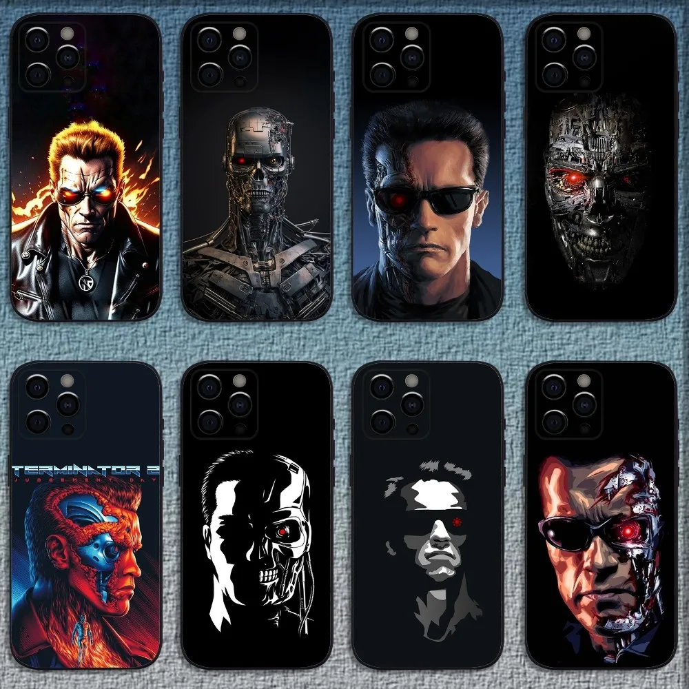 Movie The T-Terminator-s Phone Case For iPhone 16,15,14,13,12,11,Pro,X,XS,Max,XR,Plus,Mini Soft Black Cover