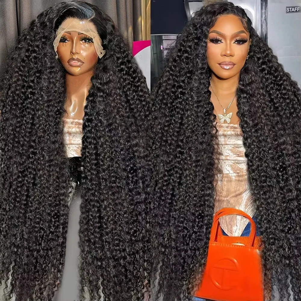

Natural Color Deep Wave 13x6 HD Lace Front Human Hair Wig 200% Remy Curly 360 Lace Frontal Human Hair Wigs For Black Women
