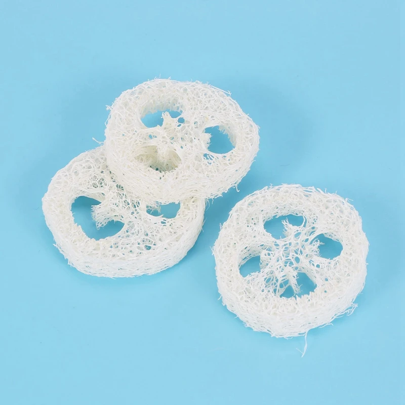 4-6Cm Wide 250Pcs/Lot Natural Loofah Slice Diy Customize Soap Tools,Cleaner,Sponge Scrubber,Facial Soap Holder