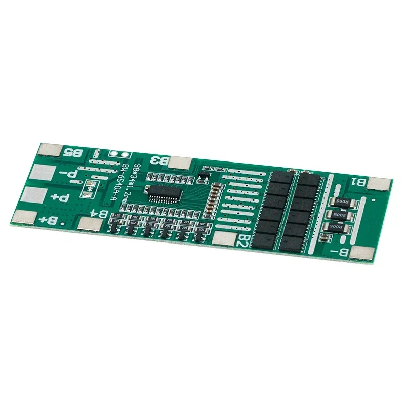 Placa protectora de batería de litio 6S 40A 20A 24V 18650 Li-Ion, iluminación Solar Bms Pcb con equilibrio para bicicleta eléctrica y Scooter