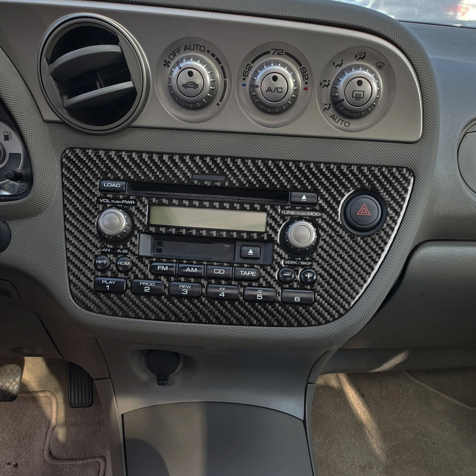 Picture 5: For Acura RSX 2002-2006 Carbon Fiber Central radio CD control Panel Trim Cover Car Accessories Interior Decorative Stickers