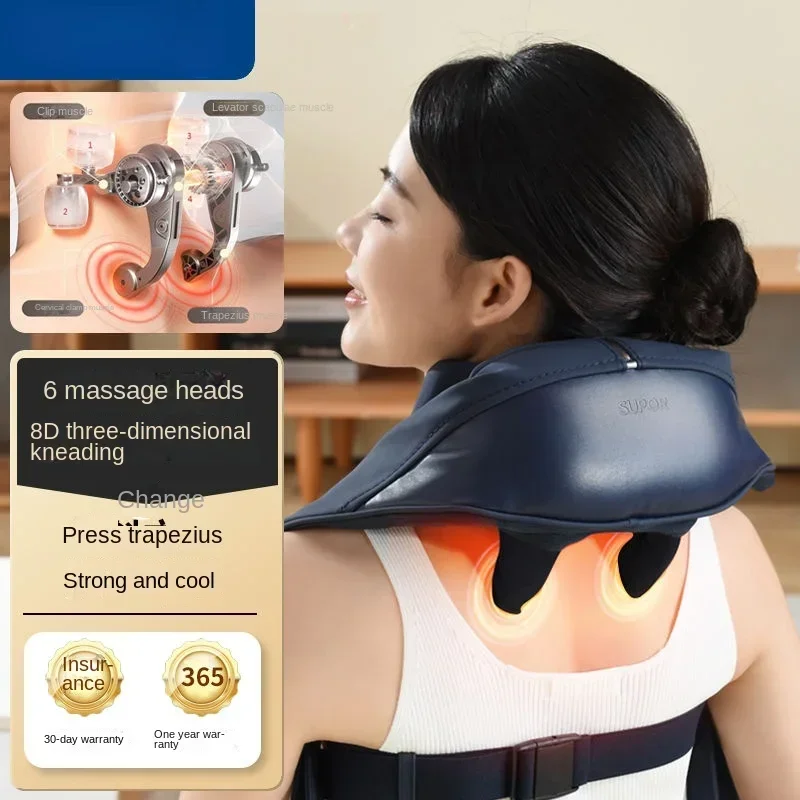 4d Cervical Spine Massager Multi-function Intelligent Kneading Trapezius Muscle Home Car Hot Compress Massager Neck Protection