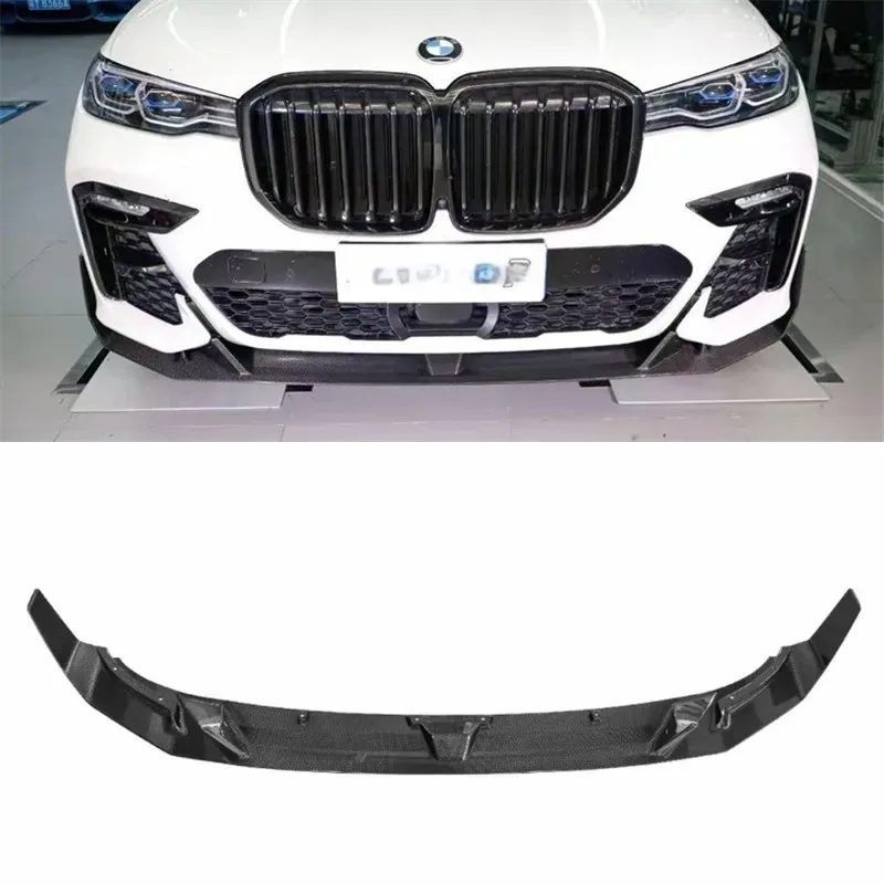 

For BMW G07 X7 2018 2019 2020 2021 2022 ReaI Carbon Fiber Front Bumper Lip Spoiler Kit