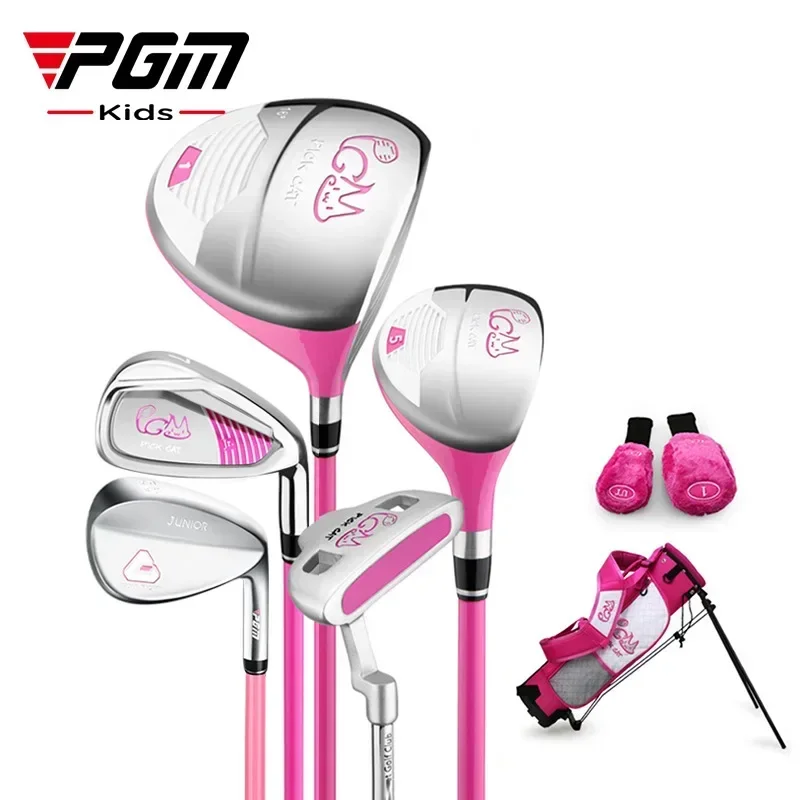 

PGM Old Kids Golf Club Set 3-12 years old Children's Girl Beginner's Golf Training Wood Iron Swing Putter Bag Gift JRTG007