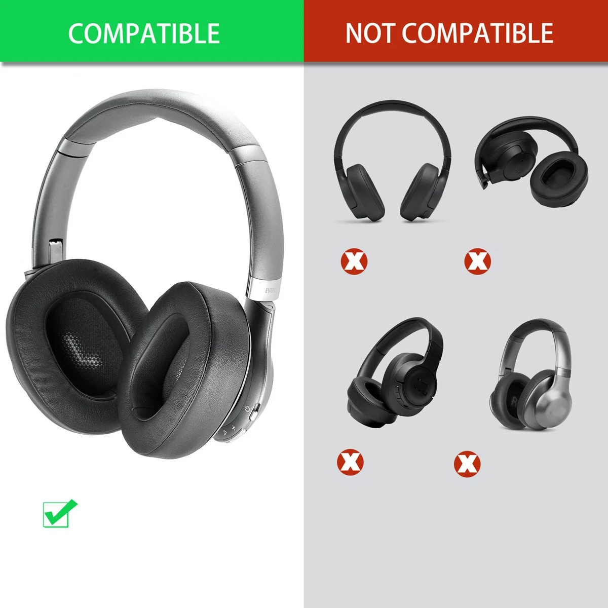 

Трендовые амбушюры для JBL Everest Everest 710 BT, подушечки для наушников, мягкая пенопластовая губка, чехол для наушников с пряжкой