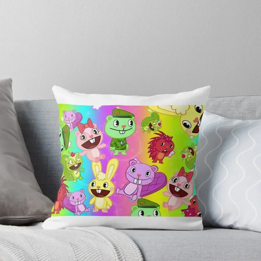 

Happy Tree Friends Design Throw Pillow Sofa Decorative Covers pillow cover christmas sleeping pillows Sofa Pillow Cover