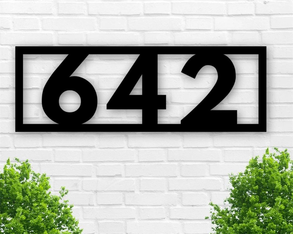 Custom Modern Floating House Number Plaque address plaque Personalized Gifts Digital outdoor Home Wall Room Decoration mailbox