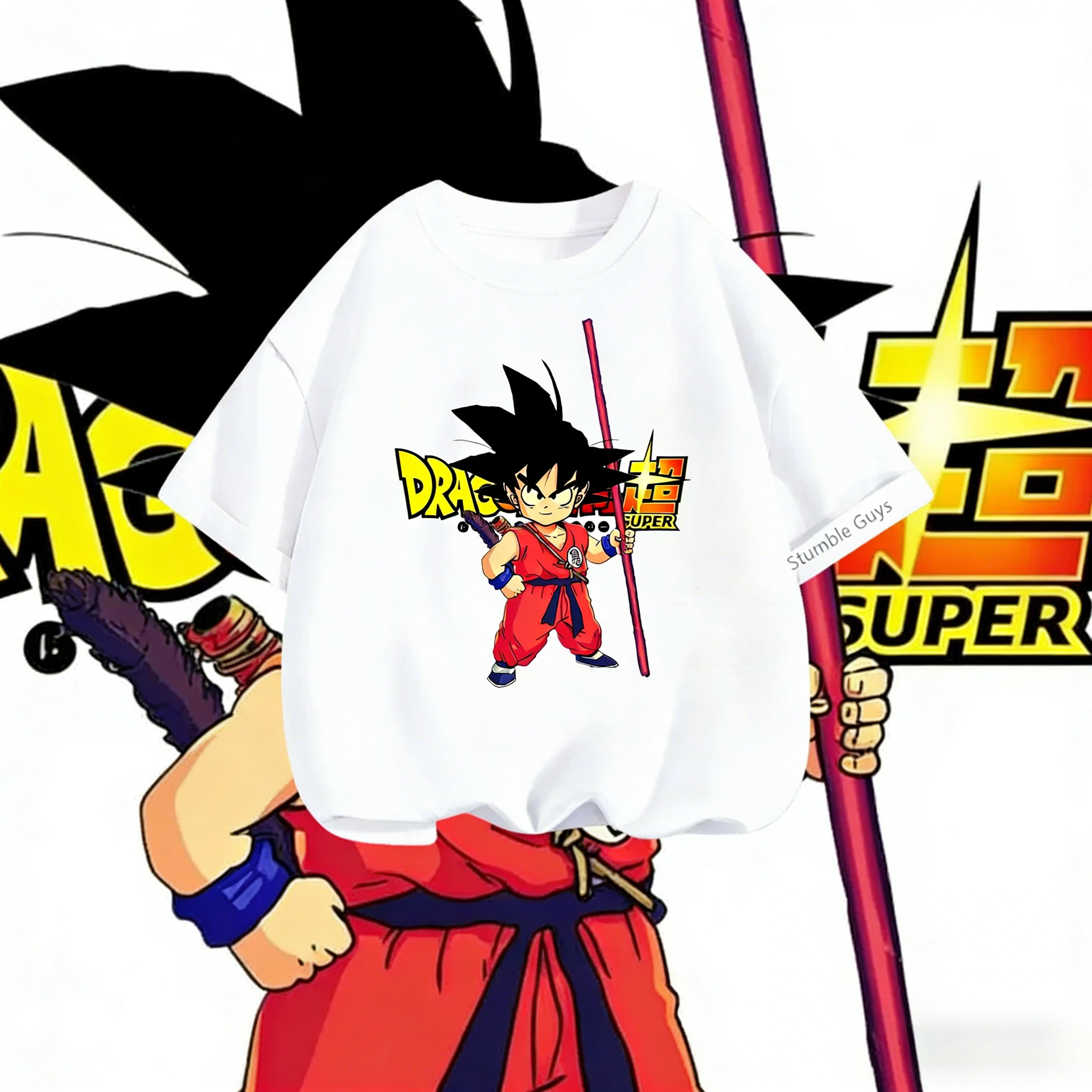 

Летняя футболка оверсайз с принтом Драгон Болл Супер Кид Гоку, 100% хлопок, повседневный стиль Y2K, для мужчин, женщин и детей, коллекция 2026 года
