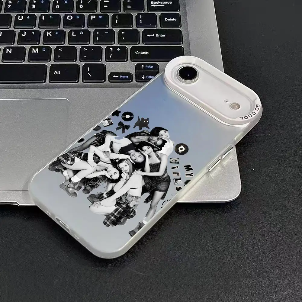 Picture 5: Kpop Band K-katseye Phone Case For IPhone 17 16 15 14 13 12 11 Pro Max Air Colorful Matte Laser Aurora Shockproof Phone Case