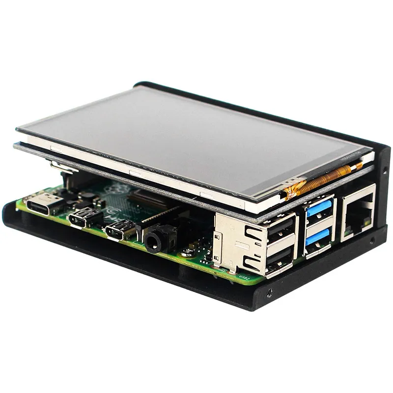 Display 3.5 inch touch screen metal shell Raspberry pi 4B can be installed with fan integrated shell