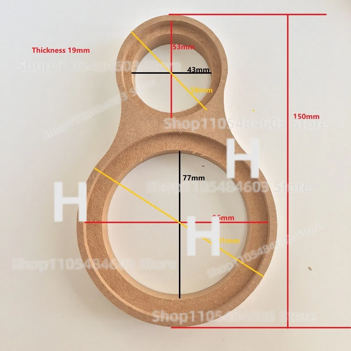 LKGJ MDF Car Speaker Mounting Spacer 1