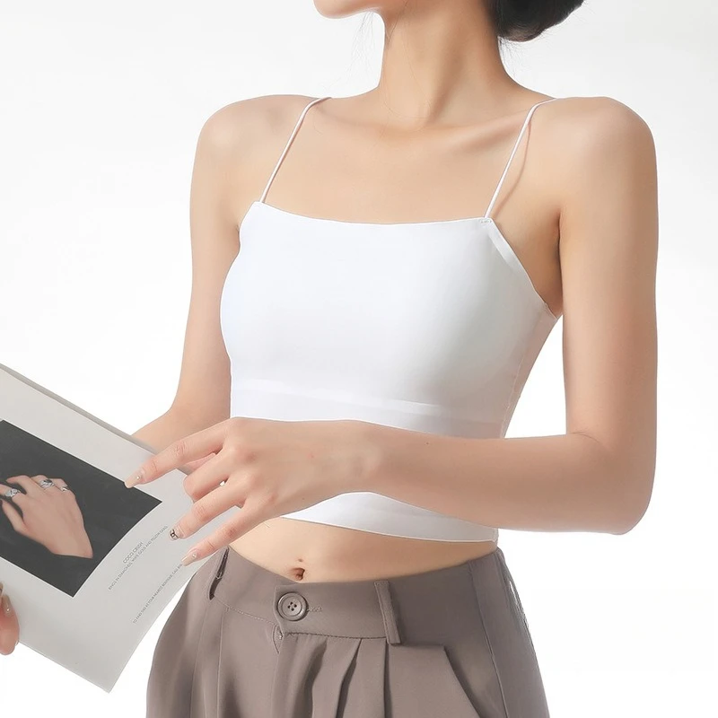 Korean Inside and Outside Bottoming Vest No Steel Rim Chest Pad Integrated Seamless Vest Women's Comfortable Casual Top