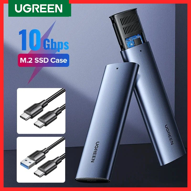 UGREEN M.2 NVMe SSD Enclosure Adapter Aluminum 10 Gbps USB C 3.1 Gen 2 to NVMe PCIe M-Key Solid State Drive External Enclosure