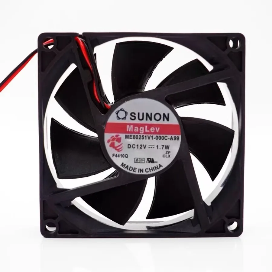 

For SUNON ME80251V1-000C-A99 8025 DC12V 1.7W 8CM 2-Wire Silent Cooling Fan