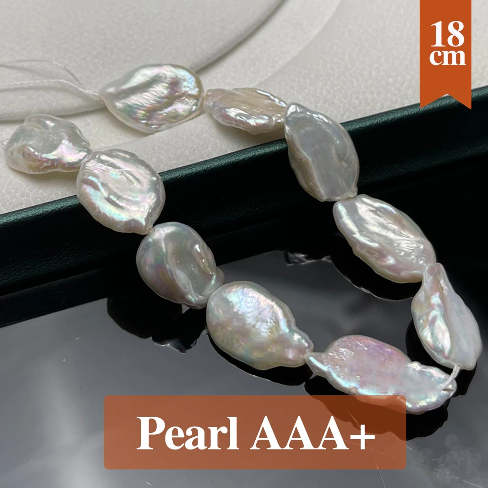 18CM Natural Freshwater Pearl Beads Irregural Baroque Pearl Loose Spacer Beaded for Making DIY Jewerly Necklace Bracelet 12x18mm