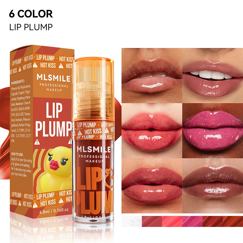 Enten lippe plump ing Lippen glanz Transparent Kristall gelee Lip gloss Spiegel feuchtigkeit spendender Lippen balsam kein klebriger sexy Lip gloss