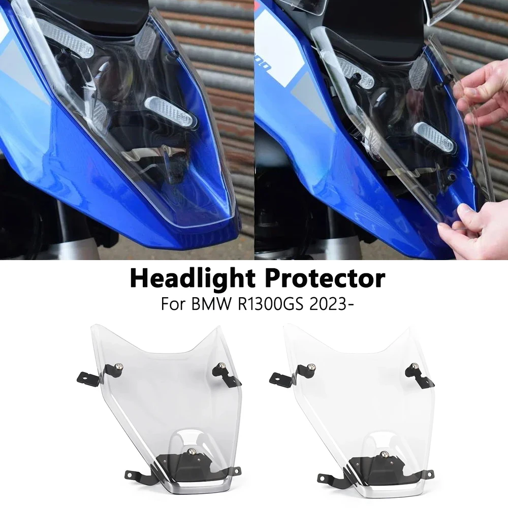 

Motorcycle Headlight Protector Acrylic Headlamp Guard Protective Cover New For BMW 1300GS R1300 GS GS1300 2023 2024 2025