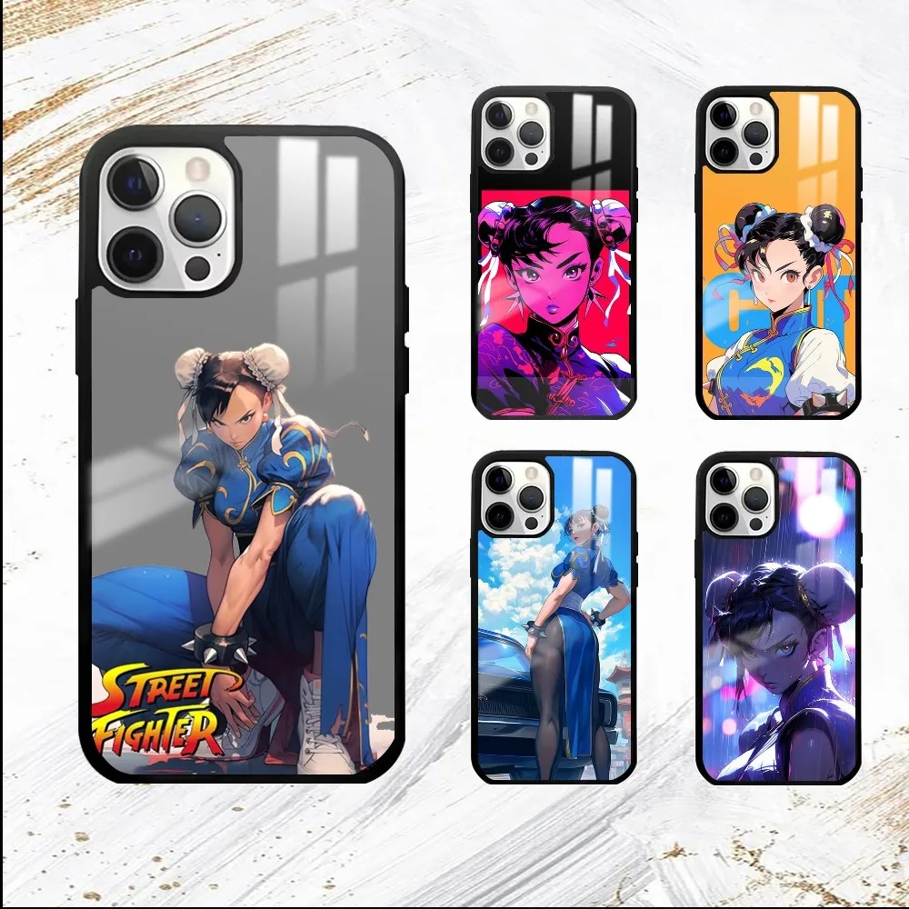 Chun-Li Game-Street-Fighters Phone Case For iPhone 16 15 14 13 12 11 Pro Max Plus Mini PC Fashion mirror phone case