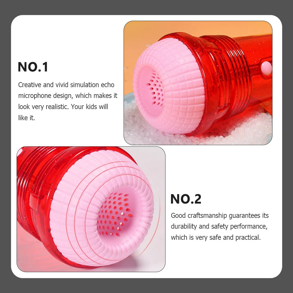 Plastic Echo Microphone Toy Kids Pretend Play Cosplay Props Lightweight Compact Safe Material Stage Performance Party Favors