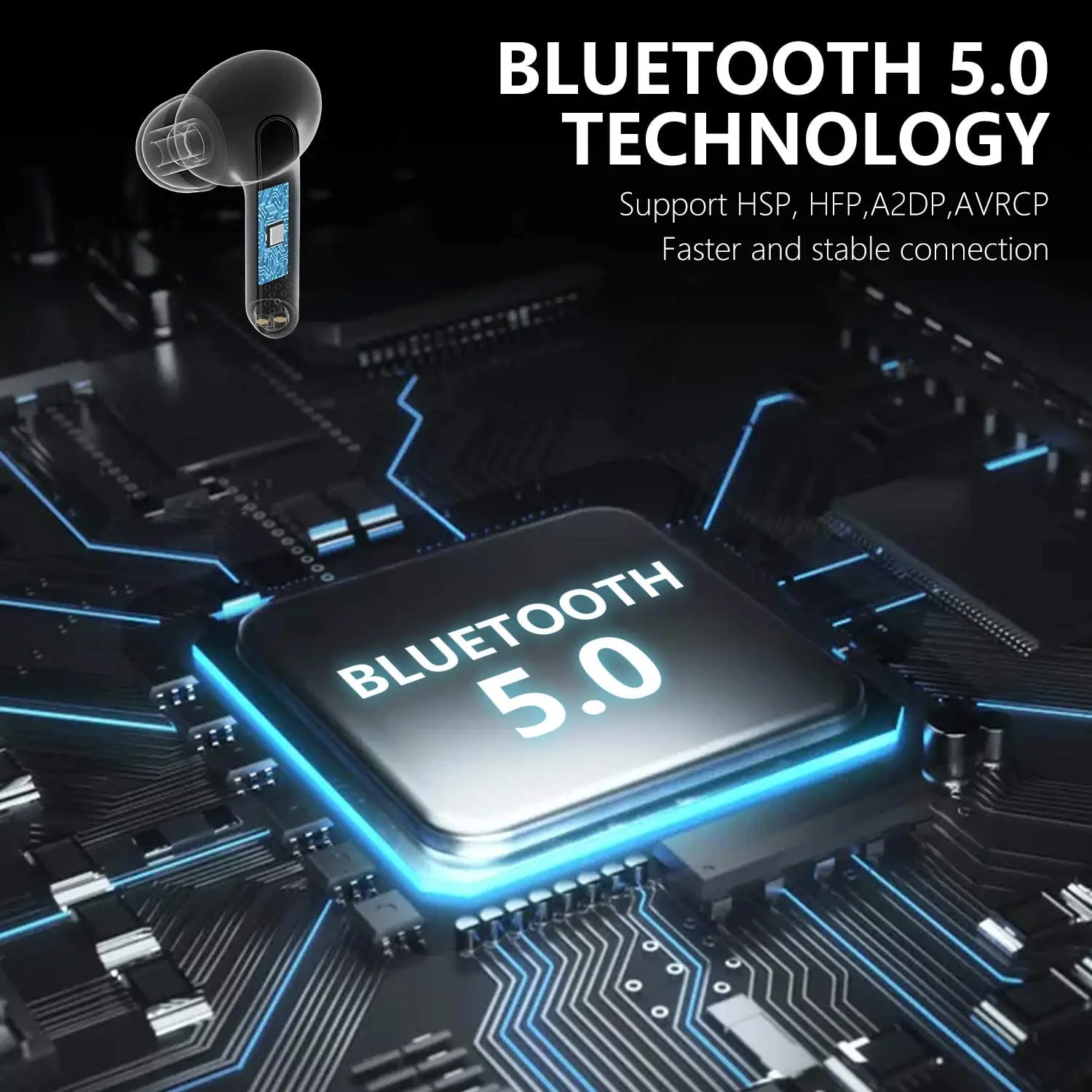 ZQB-auriculares inalámbricos A3 con Bluetooth 5,0, dispositivo de audio HiFi, ligero, ergonómico, intrauditivo, Control táctil, TWS, con Cable de carga