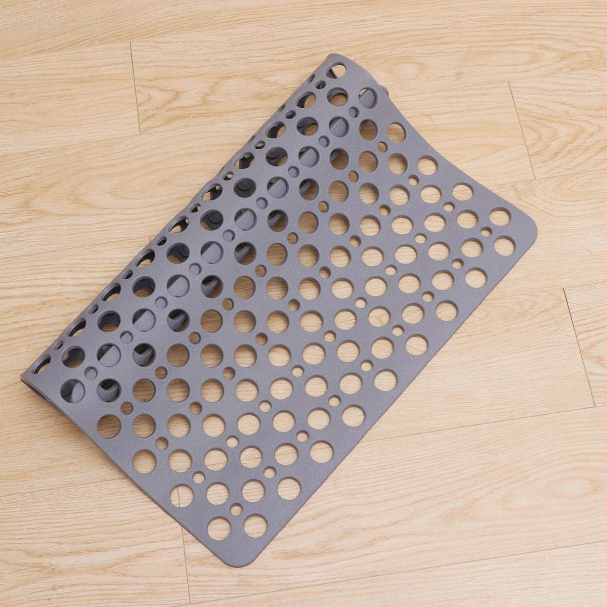 

1Pcs Anti-Slip Suction Cup Foot Pad Hollow Bathing Floor Mat Exquisite Workmanship Safe Use Home Hotel Grey 53x53cm