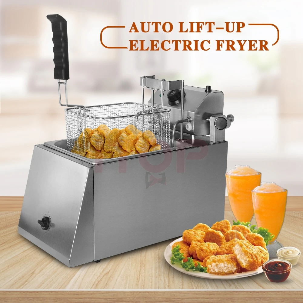 ITOP Automatic Lift-up Fryer Capacity 8L 2.8KW Commerical Efficient Fryer Timer 30 min