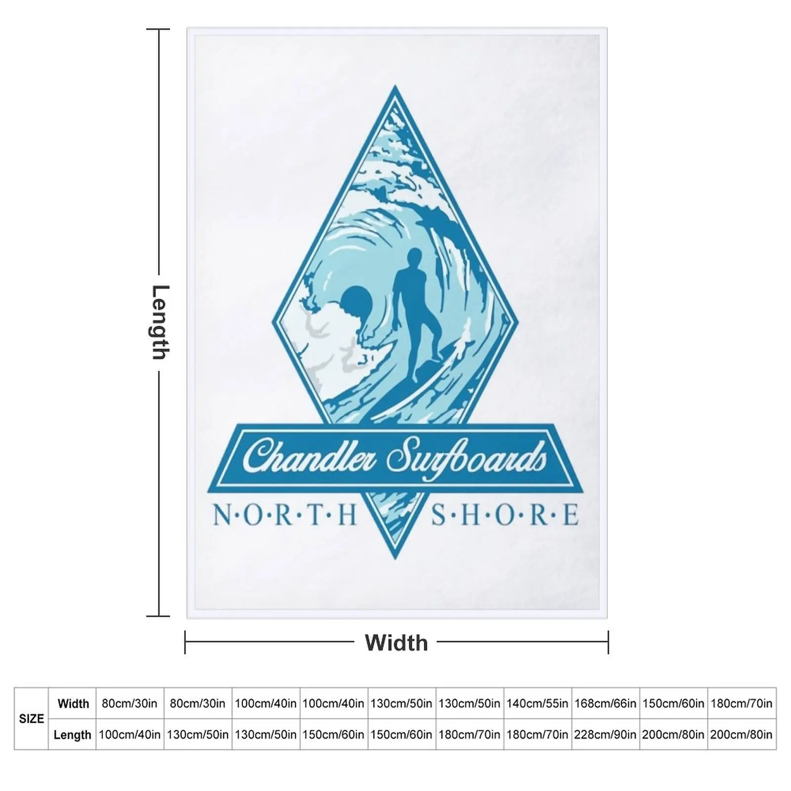 Chandler Surfboards North Shore Throw Blanket Soft Beds Moving Thermals For Travel Travel Blankets