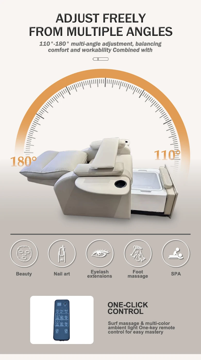 Tragbares Fußmassage-Sofa, ausgestattet mit hochdichtem Rückprall-Schaumstoffkissen, Rückenmassagefunktion, kein Wasseranschluss erforderlich. – Detail 4